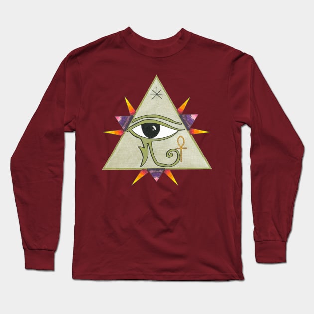 The All seeing eye Long Sleeve T-Shirt by Keatos